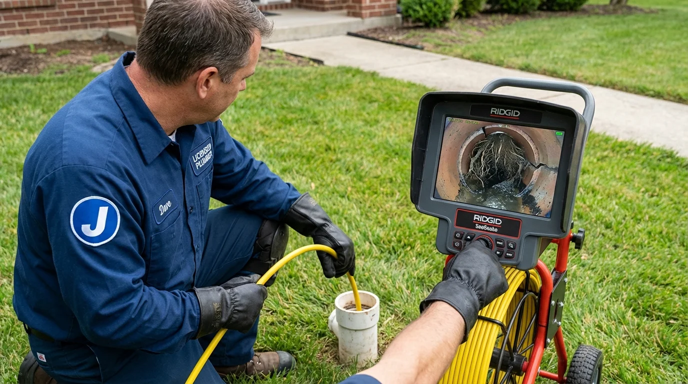 Sewer camera inspection being performed by Johns Plumbing LLC in Granite Falls